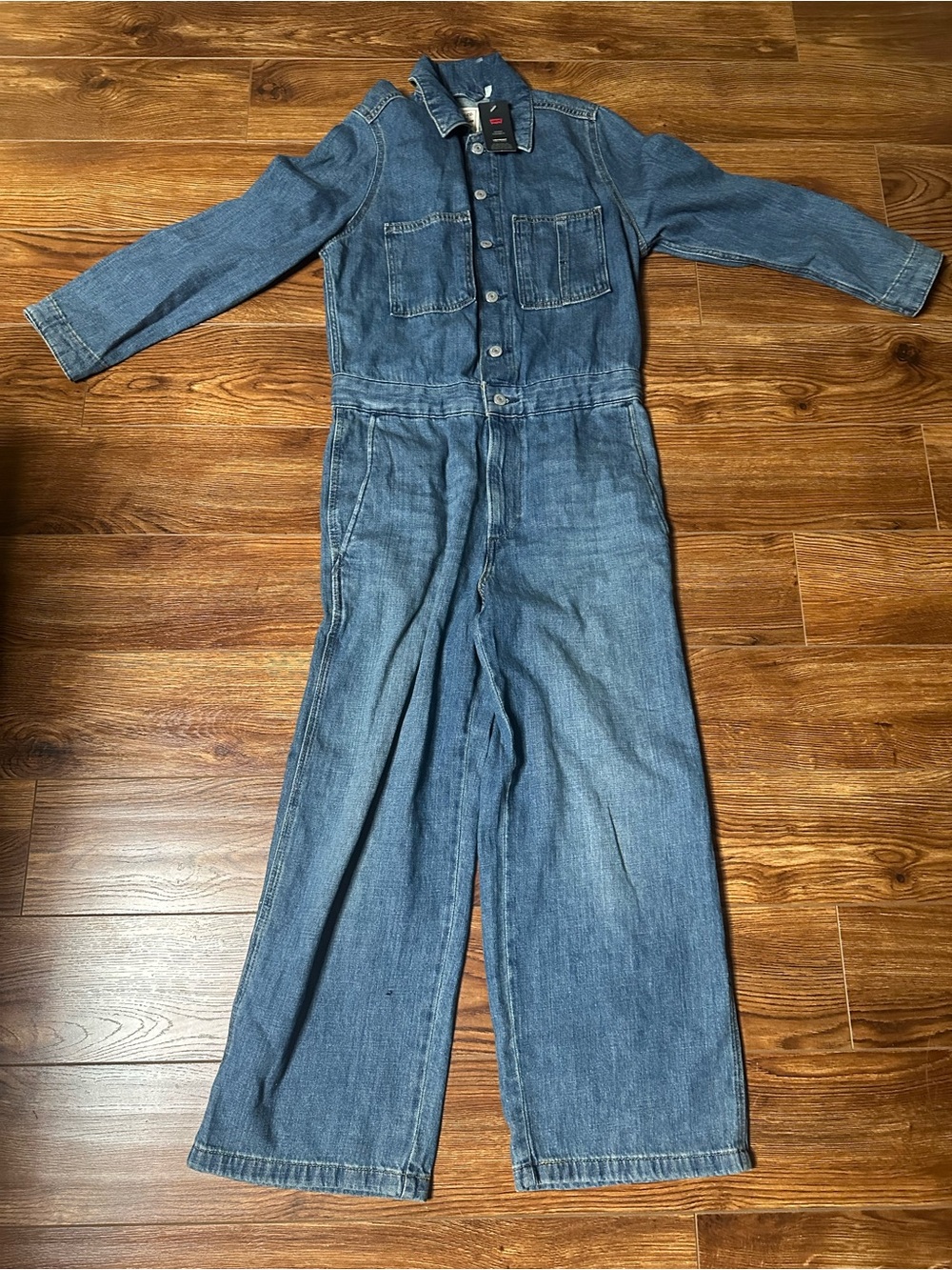 New Levi’s Classic Blue Denim Jumpsuit for Women Sz. XS